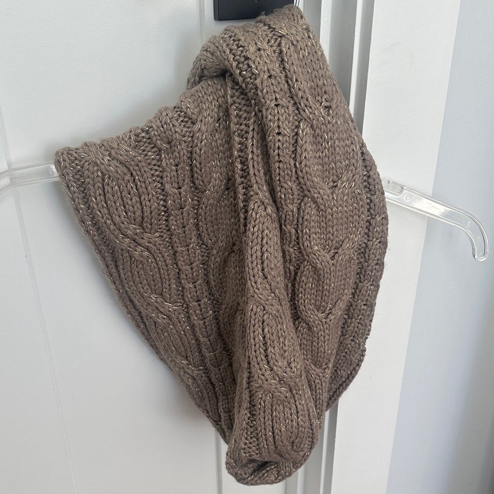 Tan & Gold Infinity Scarf